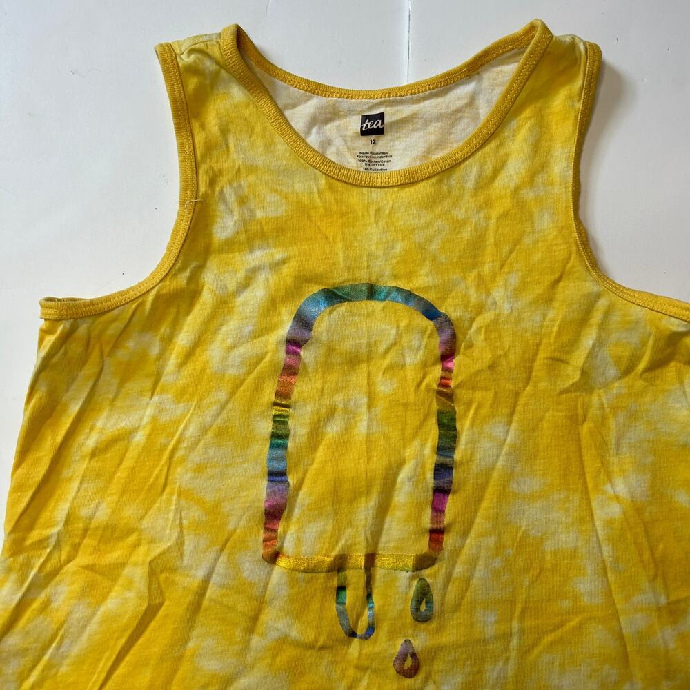 Tea Collection 100% Cotton Popsicle Tank 12Y - Picture 2 of 4
